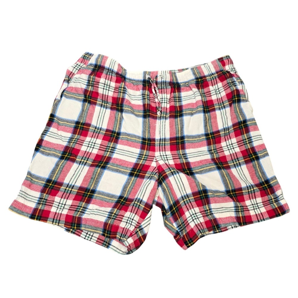 Old Navy Plaid Cotton Shorts Men's Size XL Tall‎ Red White Blue Cotton